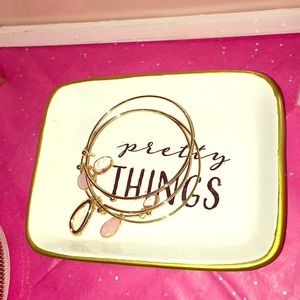 2/$20 quartz and crystal in gold plated bangles